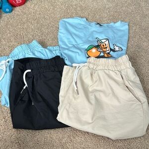 Men’s romwe lot.. 3 shorts and 1 shirt